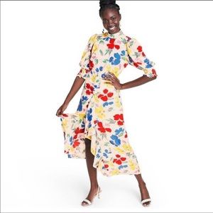 NWT Target x RIXO - Floral Mock Neck Ruffle Dress